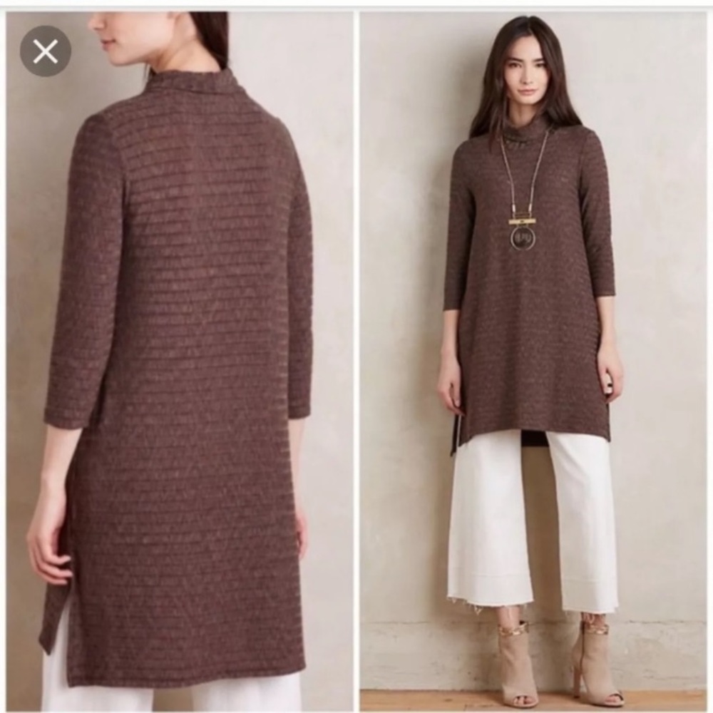 Anthro Puebla Naeve Brown Tunic L